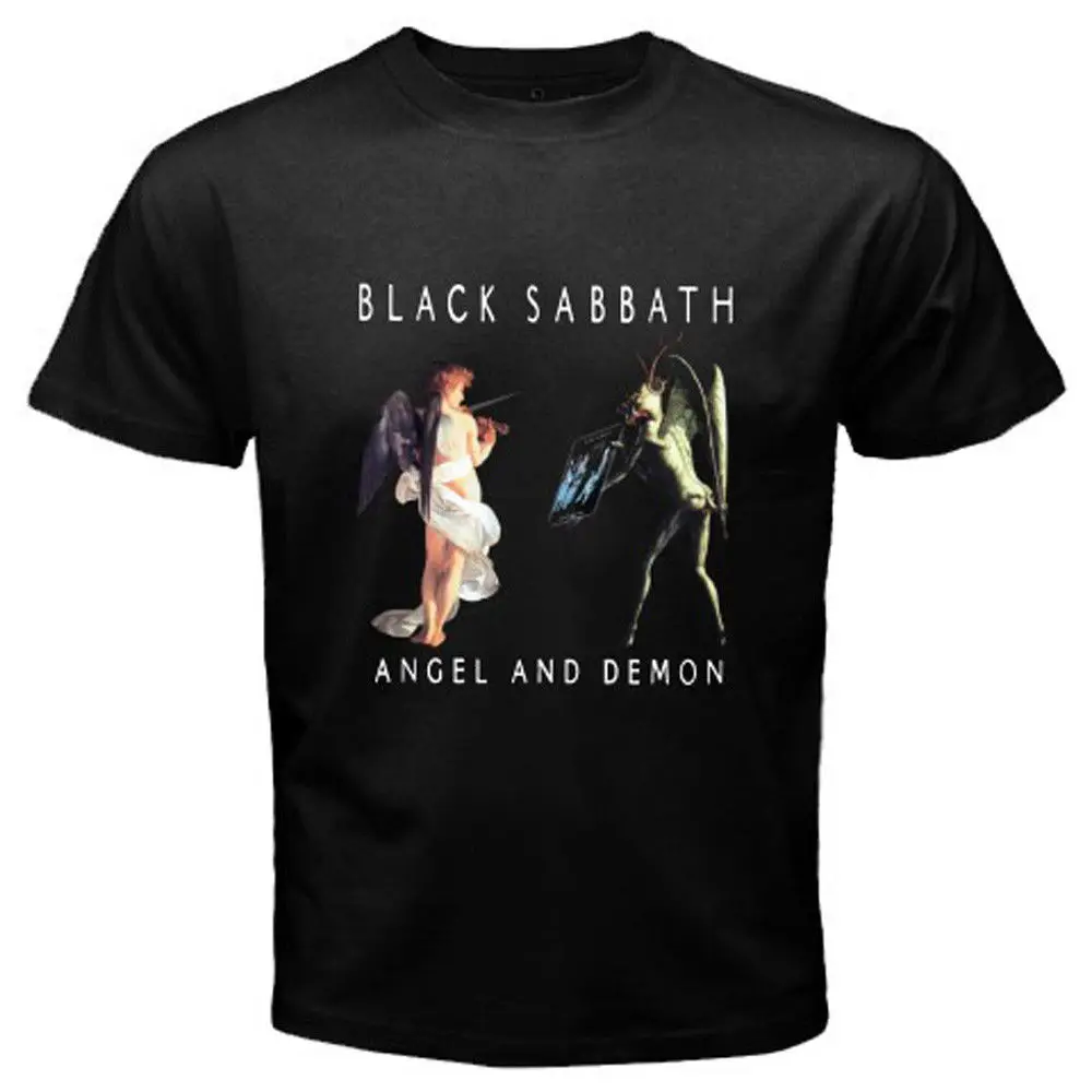 Новый BLACK SABBATH * ангел и демон рок-группа Для мужчин черный футболка Размеры S 3 XLPrint