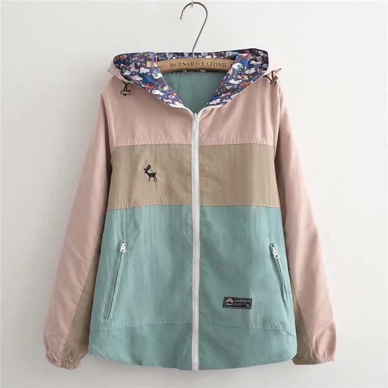 2015 Новинка весны пальто с капюшоном Повседневное обе стороны носить Олень