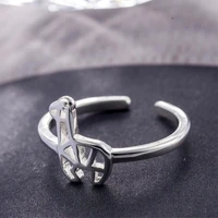 new ethnic style cute animal silver plated jewelry creative small deer personality opening rings r009