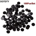 100 шт. 6-18 мм черные пластиковые глаза безопасности для кукол медведей, кукольных ремесел с животными, детские игрушки DIY