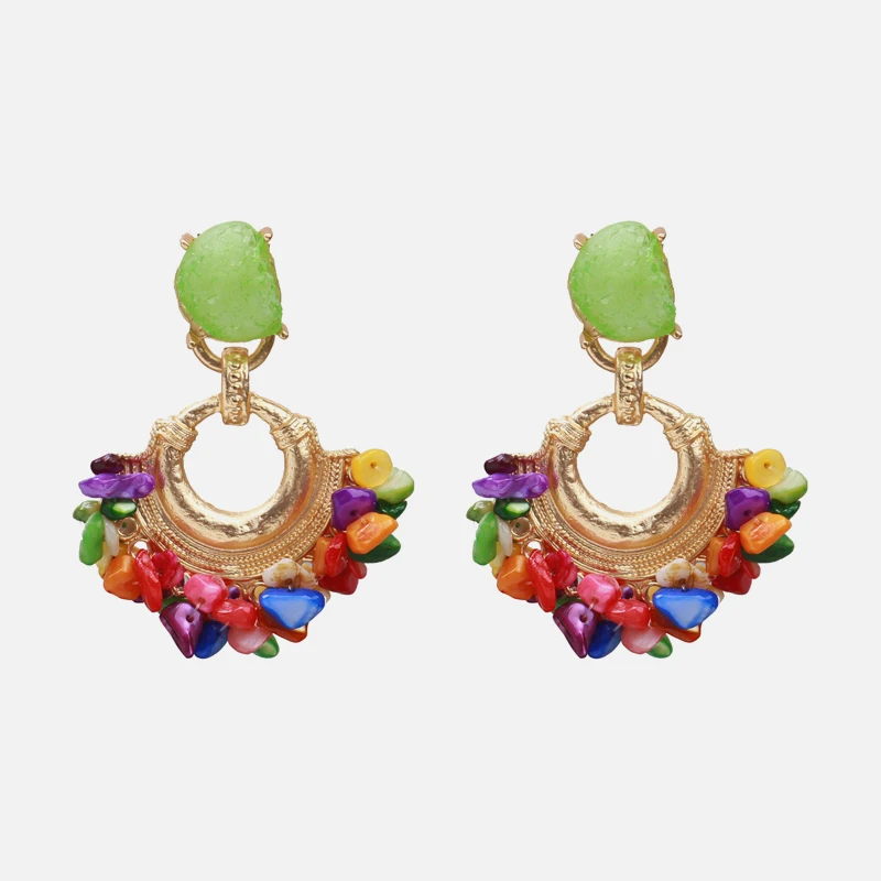 Z Мода Качество 32 фиолетовый камень длинный букле d'oreille femme 2019 серьги для женщин