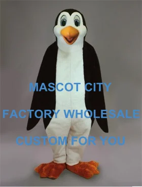 Костюм пингвина маскот взрослый размер Южный полюс животное Черная пантера