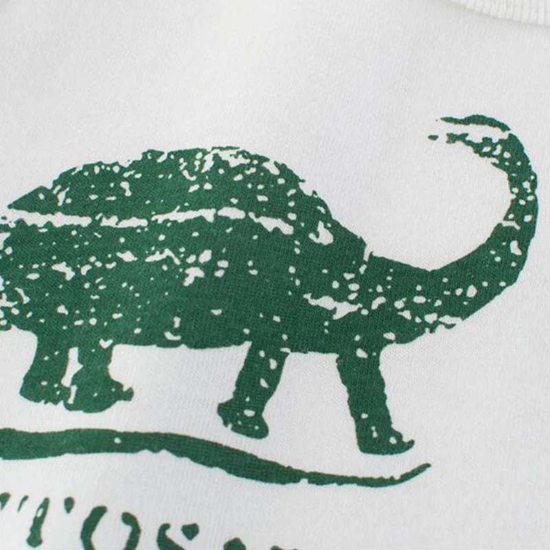 BINIDUCKLING Fashion Summer Baby Children Boy Clothes Set Sleeveless Vest+Shorts Dinosaur Cartoon Toddler Kids Clothing Set