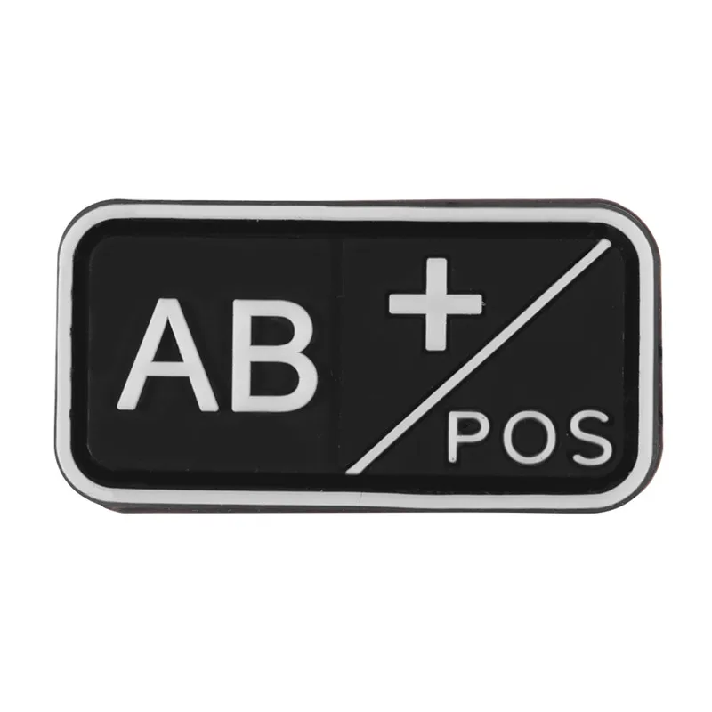 27 3D ПВХ A+ B+ AB+ O+ Положительный POS A-B-AB-O-отрицательный NEG Тип крови группа патч тактический боевой патчи военные резиновые значки - Цвет: 27