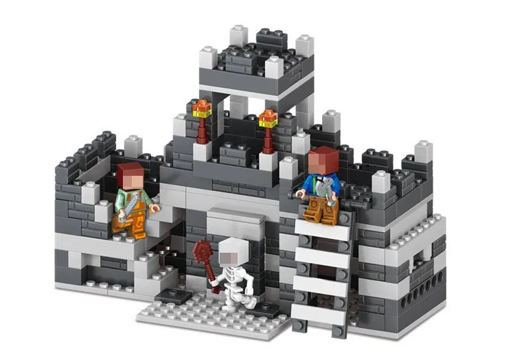 268 шт. битва Город кирпичное здание Игрушечные лошадки Обувь для мальчиков