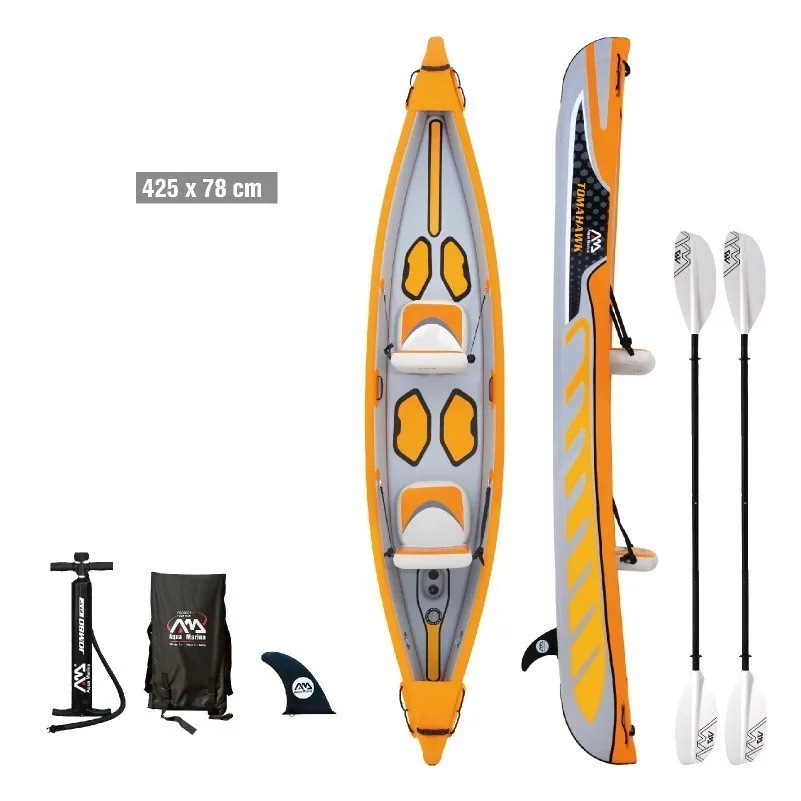 Luxury Tomahawk single double canoe kayaking high-end inflatable boat imported drawing material shipping speed delivery | Спорт и