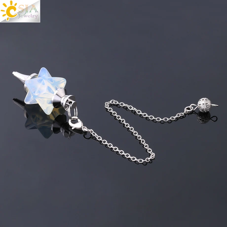 Csja Merkaba маятник для приданого Divining Wicca большой натуральный камень Рейки Кристалл биолокации метафизический духовный кулон F824
