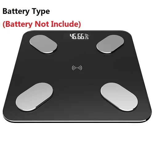 black Using battery Распродажа, весы для ванной, умные весы, бытовые, Премиум поддержка, Bluetooth, приложение, процент жира, цифровые весы для взвешивания жира, P gason - Цвет: black Using battery
