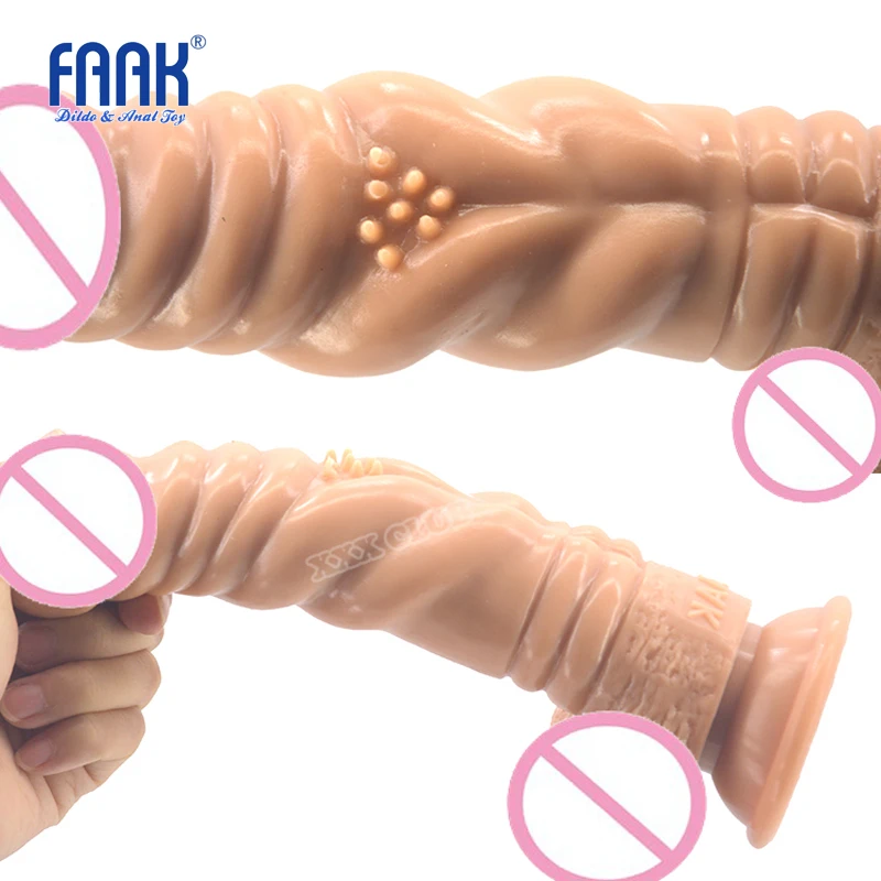 FAAK 21x5 1 см силиконовый витой винтовой фаллоимитатор с поднятыми nubs гибкий Пенис