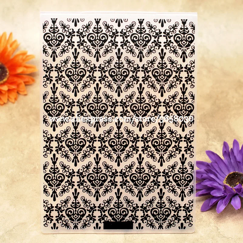 А5 Размер цветы Пластиковые тиснения папка для скрапбукинга DIY альбом карты