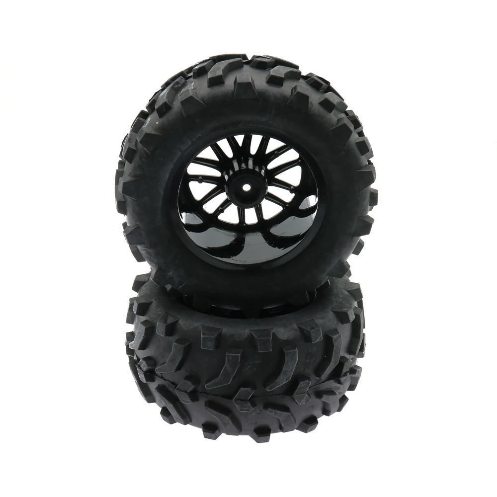 

RCAWD Wheel Rim Tyre/tire Set 2PCS/Set 7/10/14 Spoke 5 Pointed Star 1:10 Nylon Big Foot Monster Truck 135mm Toys Model Car