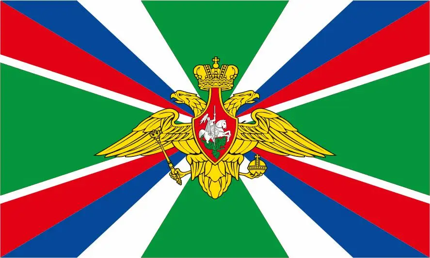 Single sided Кафник, 90*150 см/128*192 см/192*288 см с флагом российской армии, погранники России, флаг полиэстер, баннер, летающий на заказ - Цвет: Single sided