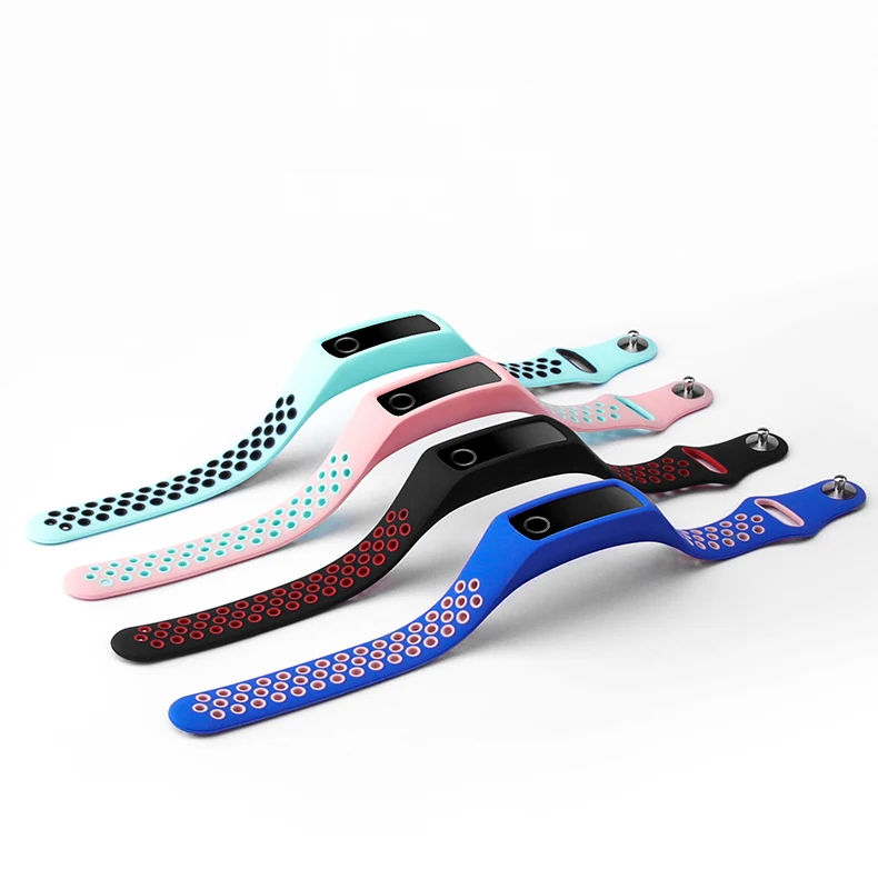 Силиконовый ремешок для honor band 4 5 Смарт-спортивный браслет двухцветный fot huawei honor band 3 пористый дышащий сменный ремешок
