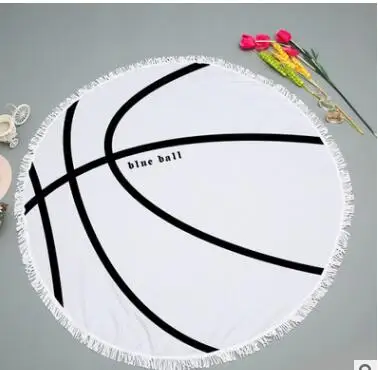 Круглое пляжное полотенце с кисточкой из микрофибры в стиле