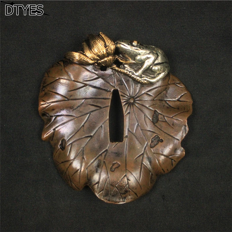 Красивая японская катана меч Фитинги набор золотая пластина лягушка самурая