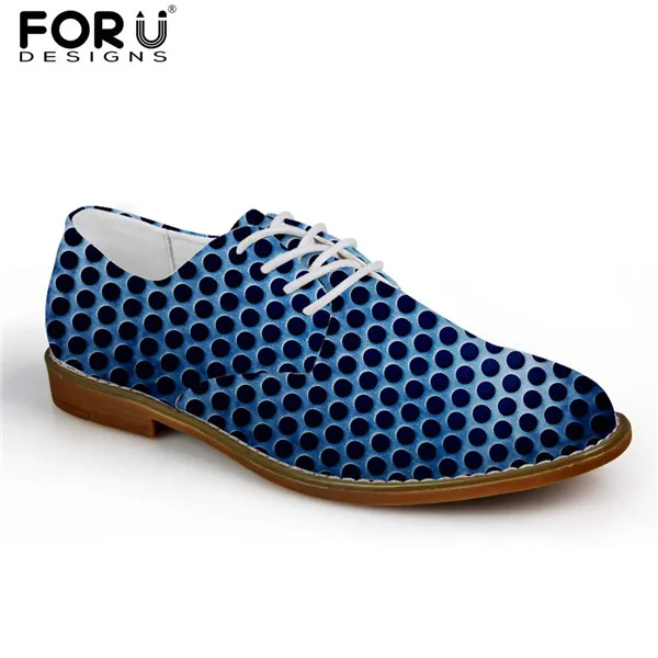 CC3083CE FORUDESIGNS/Модные Мужские модельные кожаные туфли с 3D принтом пчелы, весенние мужские повседневные туфли-оксфорды, удобные мужские туфли на шнуровке - Цвет: CC3083CE