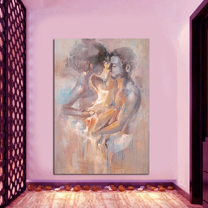 Объятия любовника без рамки украшение дома картина маслом 2020 новый современный