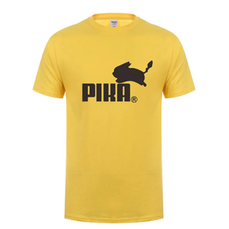 YELITE новинка модный принт рубашки с покемонами футболка аниме Pika мужские футболки