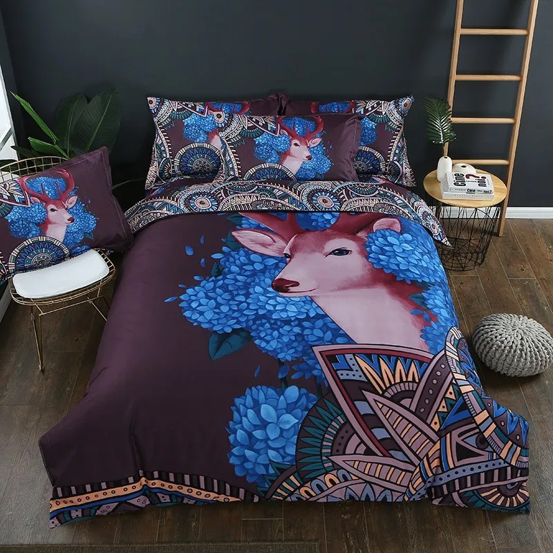 Duvet Cover Pillowcase New Creative Pattern Adult Kids Child Soft Bed Linens Quilt Comforter Pillow Case Bedding Set 14 | Дом и сад