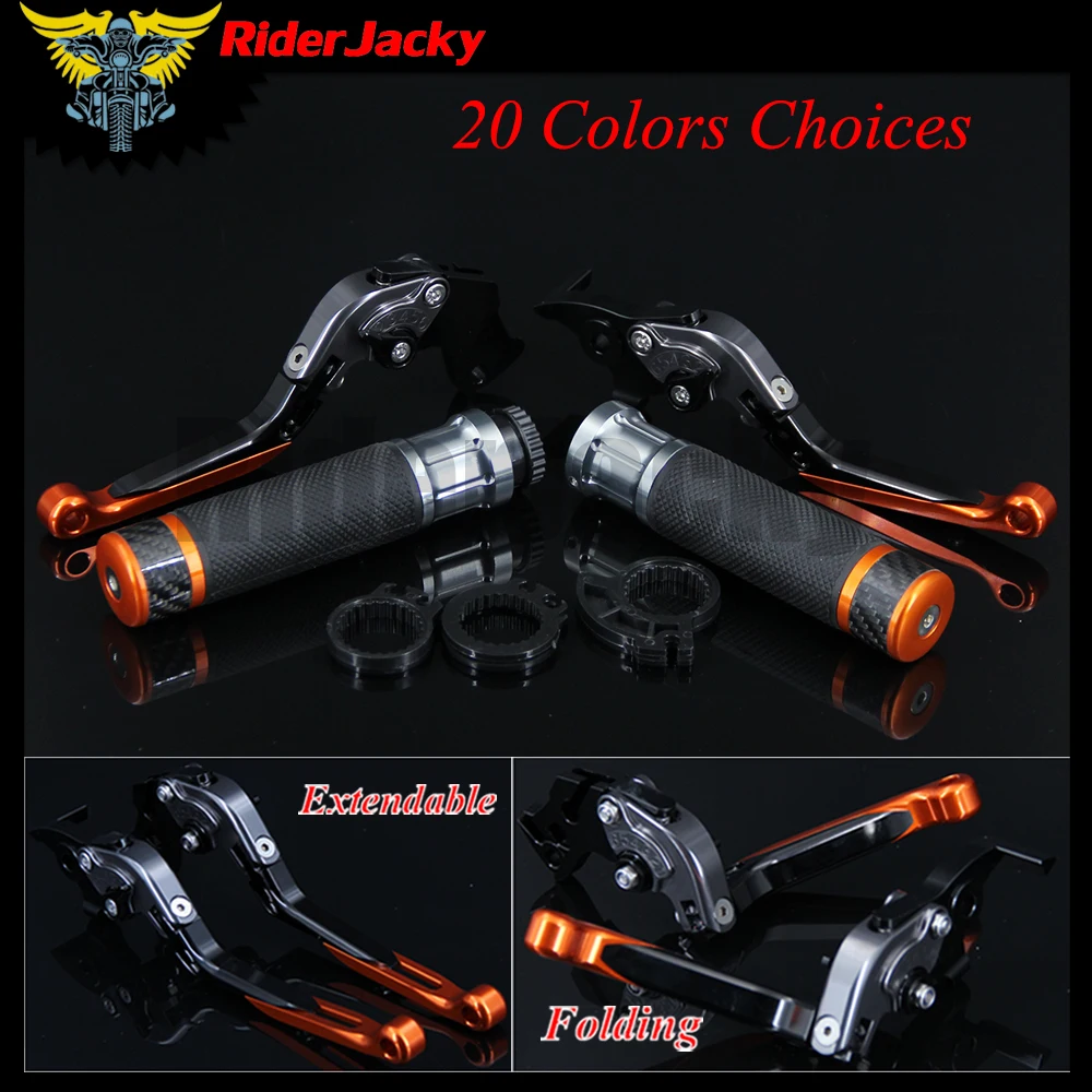 

RiderJacky CNC Motorcycle Brake Clutch Levers+Hand Grips Handlebar Handle Grip For KTM RC8 / R 2009-2016 11 2012 2013 2014 2015