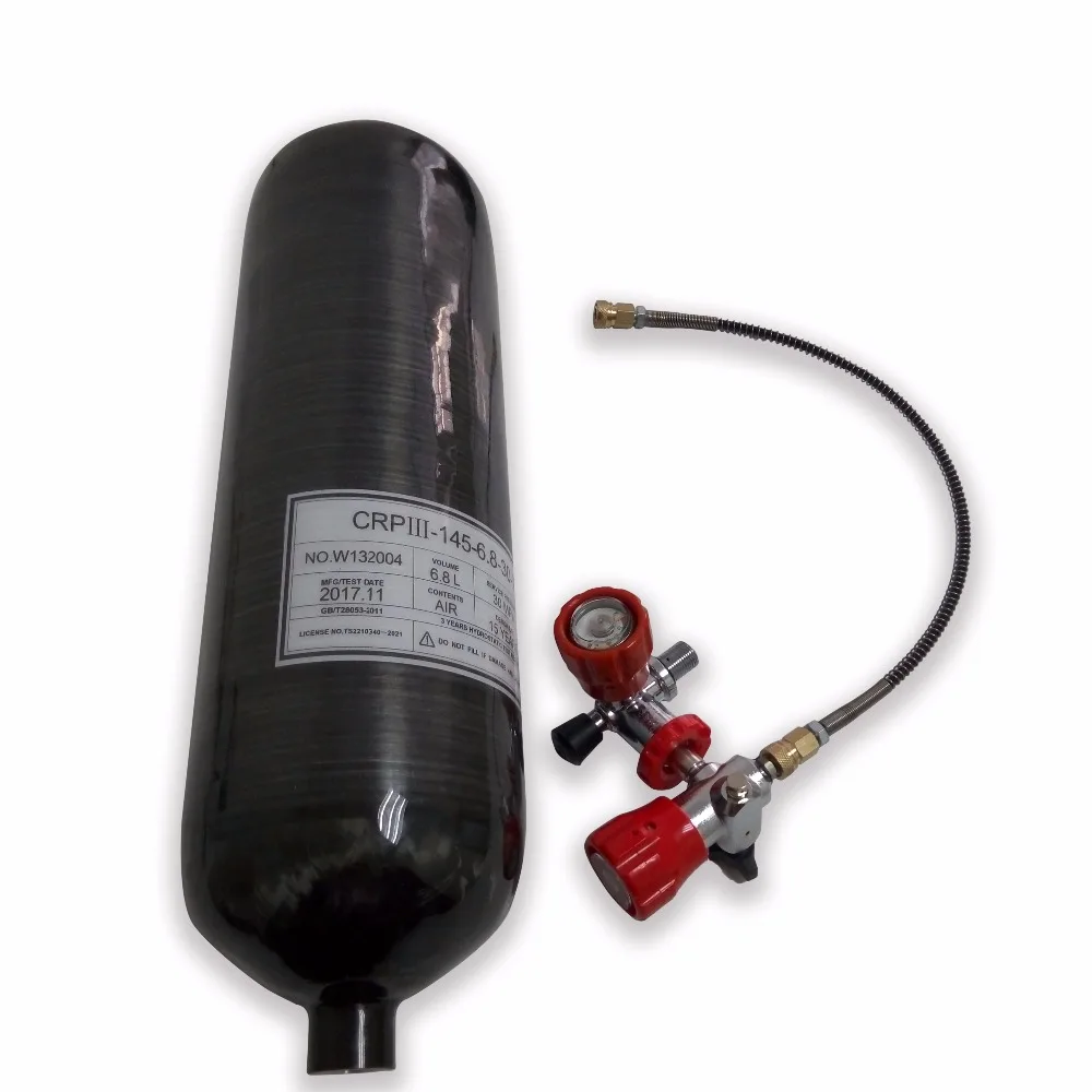 AC368101 6 8 л углеродное волокно Воздушный бак Hpa Pcp воздушный 300 бар для