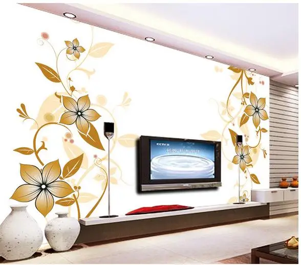 3D обои фрески ручная роспись Пентагон ТВ настенные цветы обои|wallpaper flower|flower