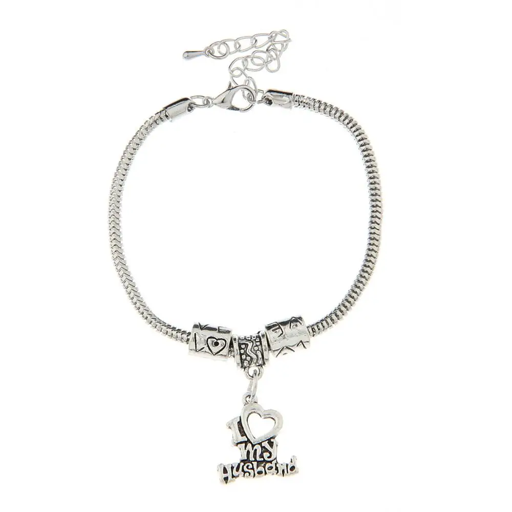 Браслет Я люблю своего мужа с сердечком подарок для семьи женщин и мужчин