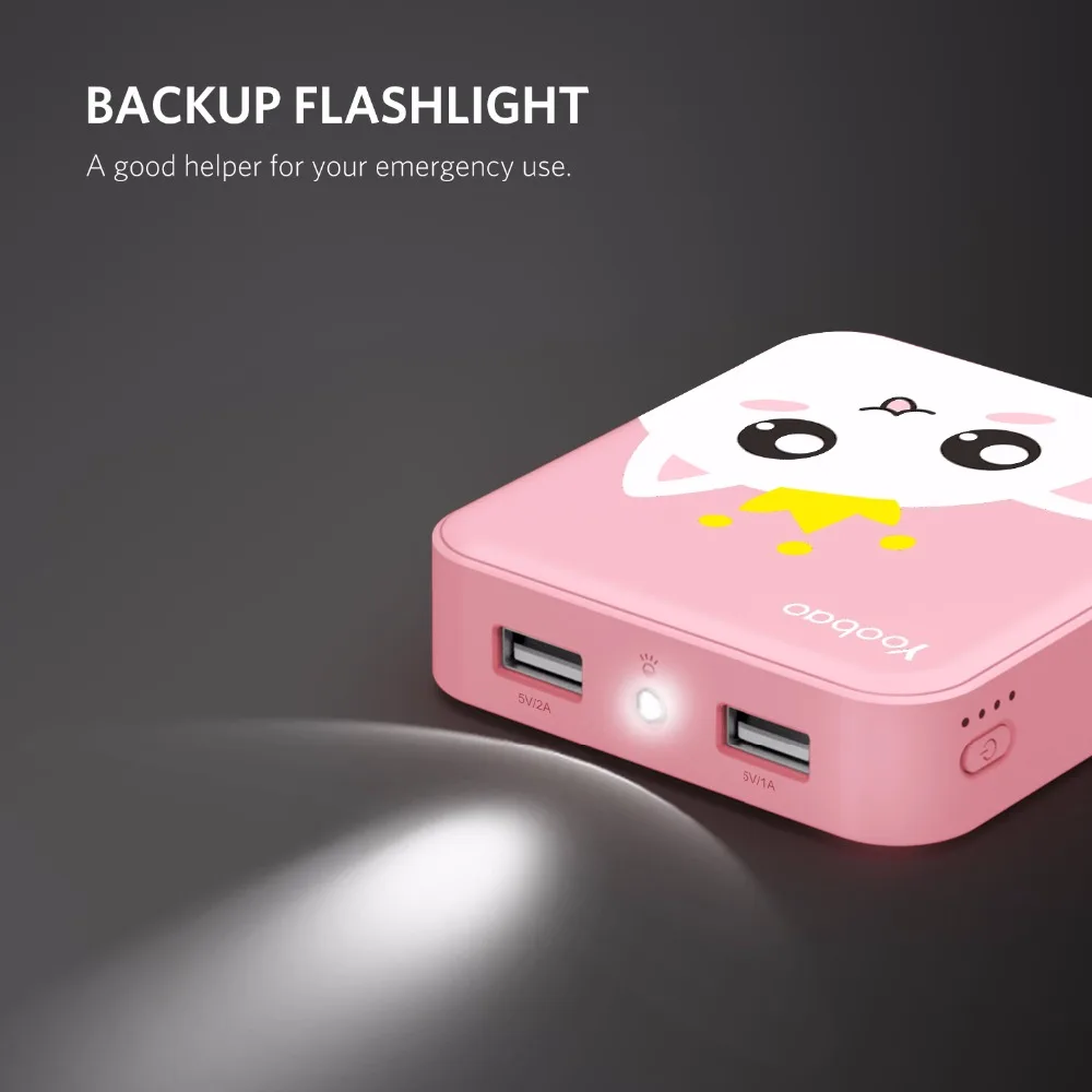 Yoobao M4 10400 мАч телефон Зарядное устройство с двумя портами USB Выход Портативный