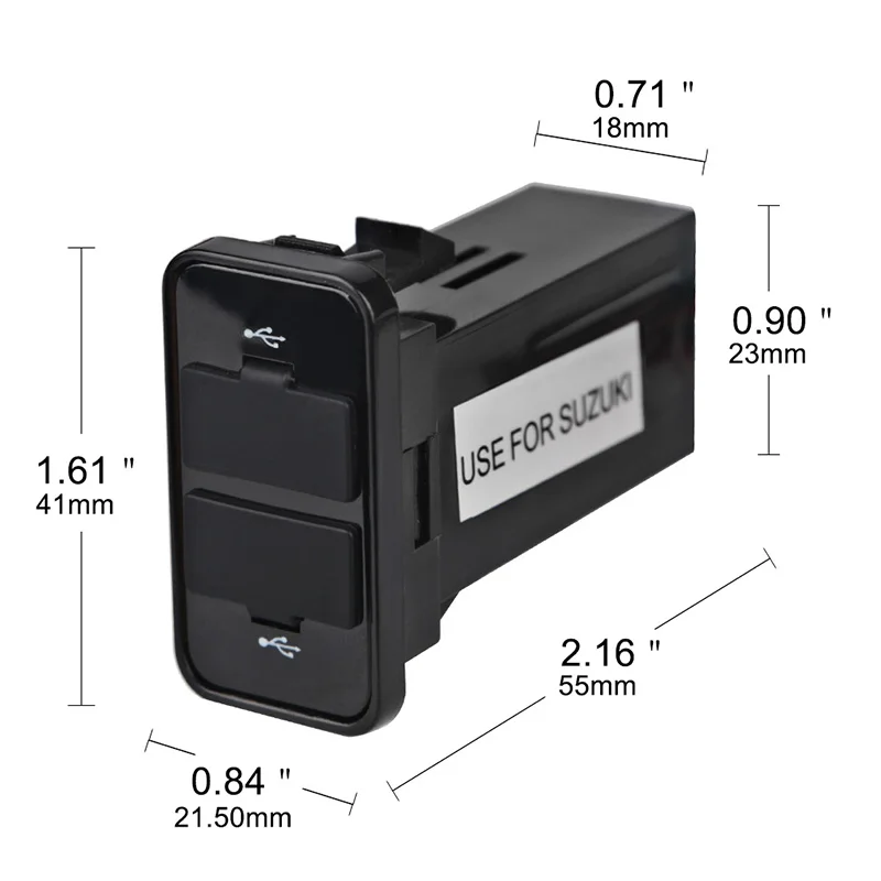 Urbanroad 1 шт. 12 В двойной USB порт розетка адаптер 5 в 2.1A автомобильное зарядное устройство мощность для Mitsubishi Suzuki Honda Mazda стайлинга автомобилей