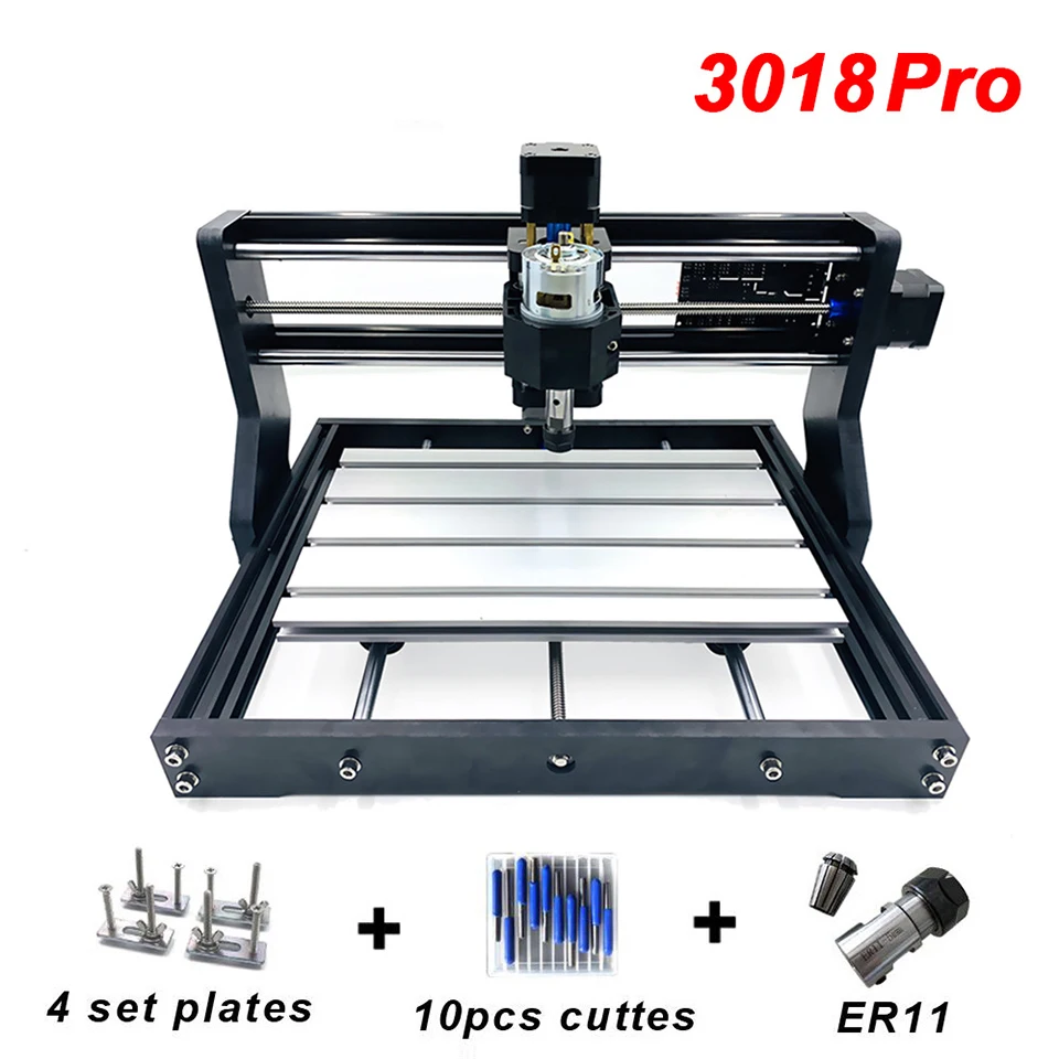 CNC 3018 Pro GRBL DIY Мини гравировальный станок 3-осевой PCB фрезерный Поддержка офлайн