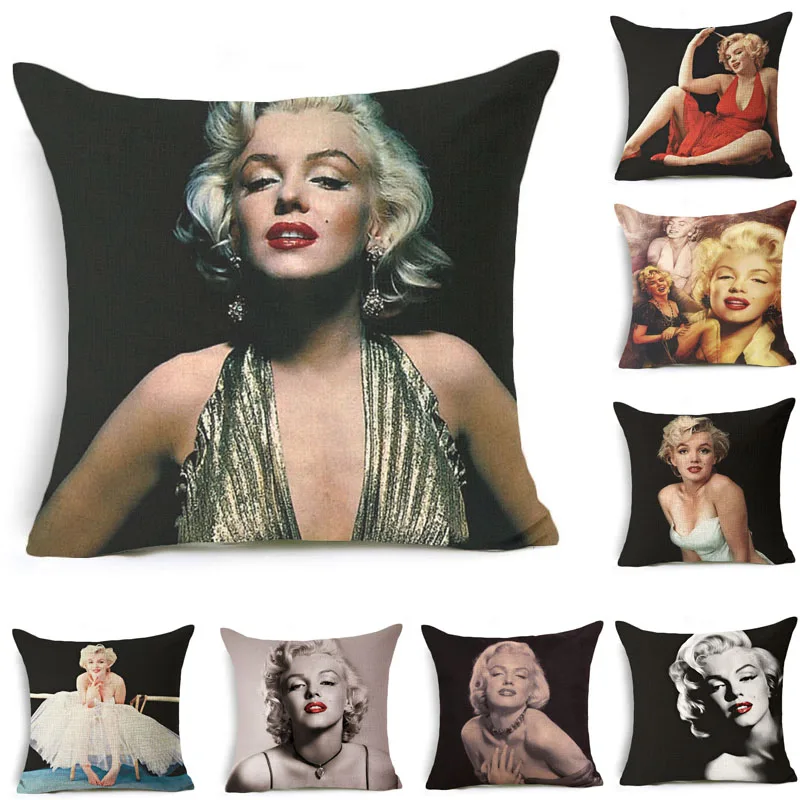 Мэрилин Монро и Одри Хепберн белье хлопок смесь Чехлы для подушек домашний офис