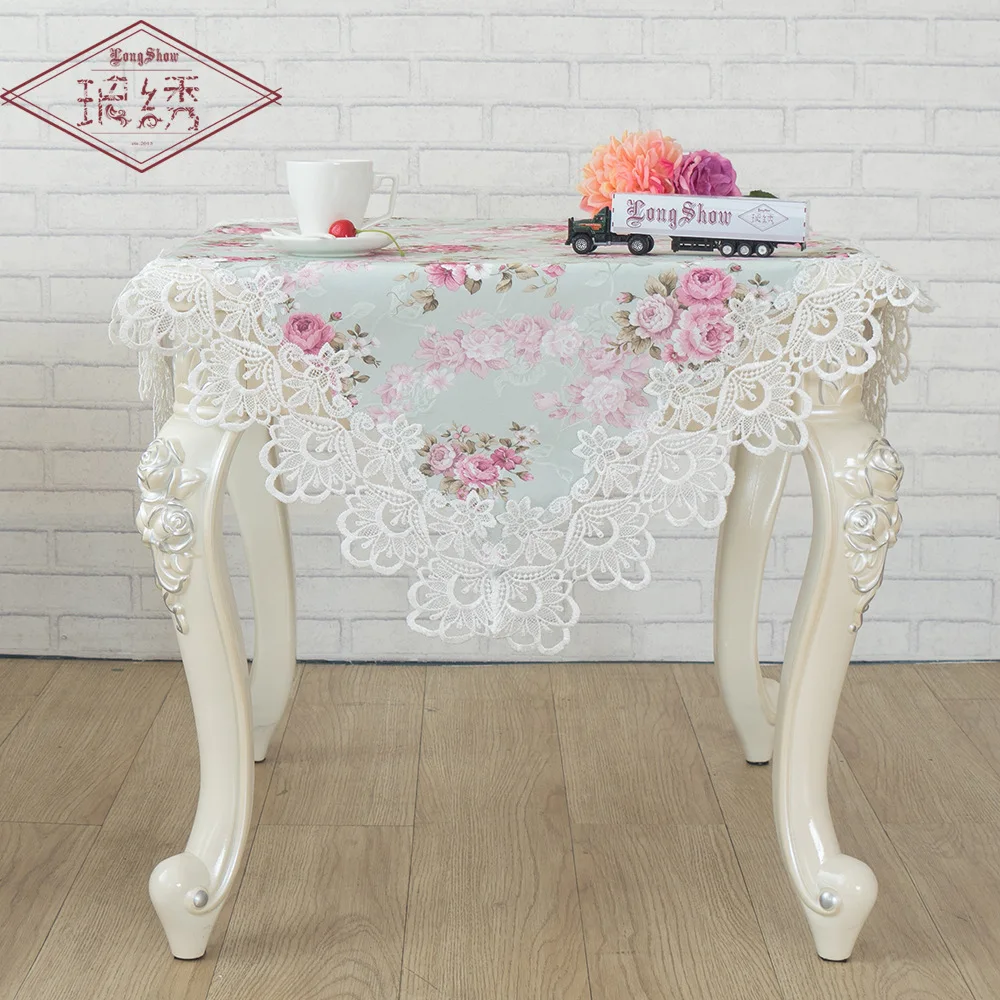 Помпонная скатерть пасторальная маленькая свежая Цветочная кружевная скатерти