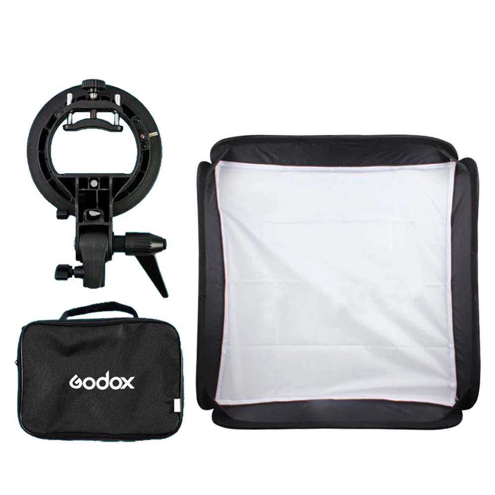 GODOX 40x40/50x50/60x60/80x80 см софтбокс с s типом кронштейн стабильный Bowens крепление вспышки