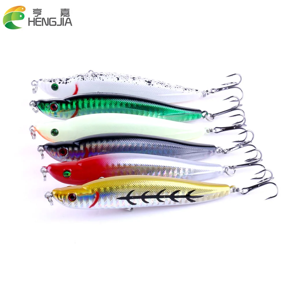 HENGJIA Fishing Lures Silicone Bait Wobblers Peche For Pancil Sea All Goods Artificial Feeder 9.5cm 16g | Спорт и развлечения
