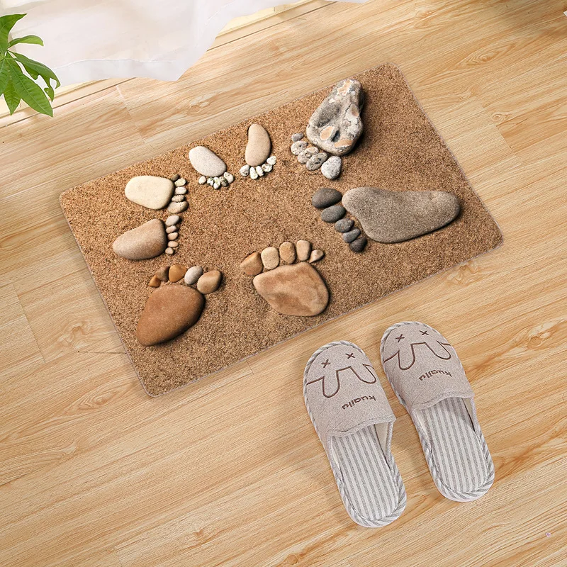 Прямая поставка 3D Cobble Stone Добро пожаловать коврик нескользящий для ванной