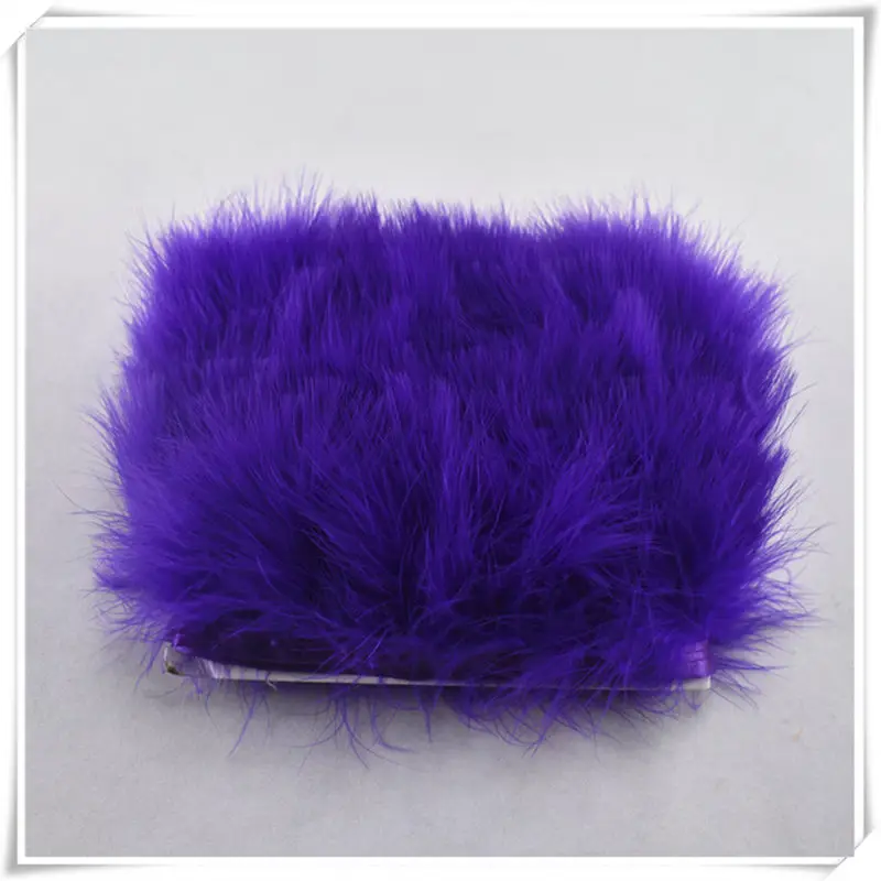 Purple 5 ярдов армейский зеленый Пушистый Марабу перо украшение лентами 8-10 см DIY Декор перья фазана для рукоделия Свадебные украшения Шлейфы - Цвет: Purple