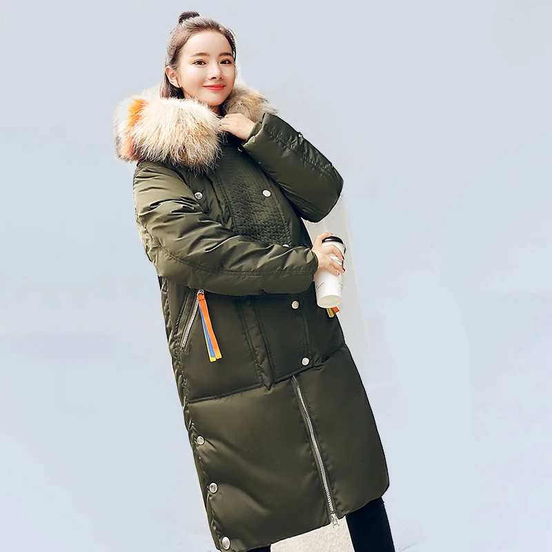 Women winter jacket hooded parka 2018 Slim straight warm fur collar student down cotton women's coats female coat | Женская одежда