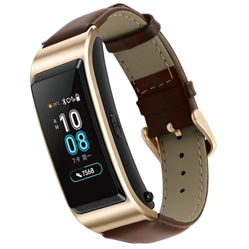 Ремешок из натуральной кожи для Huawei Band 5 тонкий универсальный браслет наручных