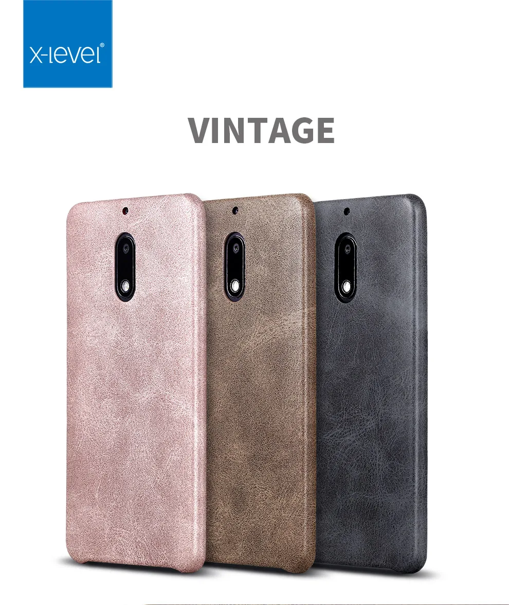 For Nokia 8 Case 6 Funda X-Level Vintage Leather Phone Capa Ultra thin Retro Back Cover | Мобильные телефоны и аксессуары