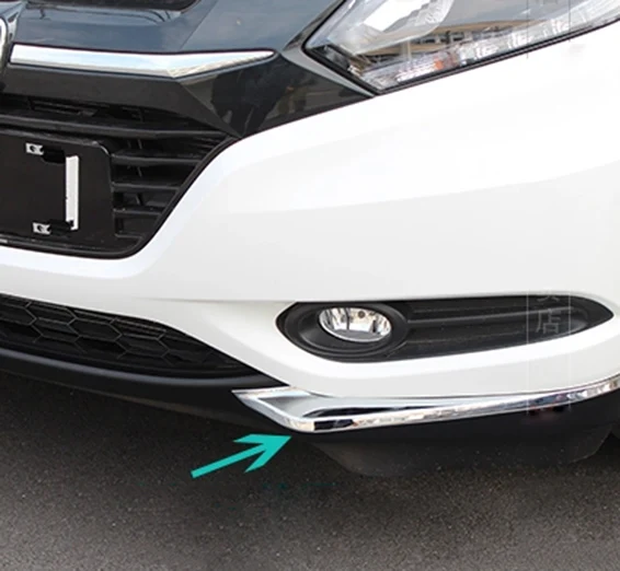 Аксессуары для HONDA HR-V VEZEL хромированный передний угловой бампер накладка молдинг протектор Гарнир