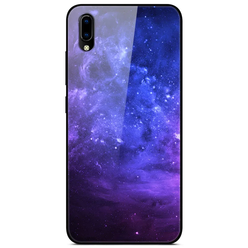 F для VIVO Y91C чехол VIVOY91C стеклянный жесткий чехол для телефона для VIVO Y91i чехол VIVO Y91 C мягкий бампер чехол закаленное для Vivo Y93 Y 93 - Цвет: 35