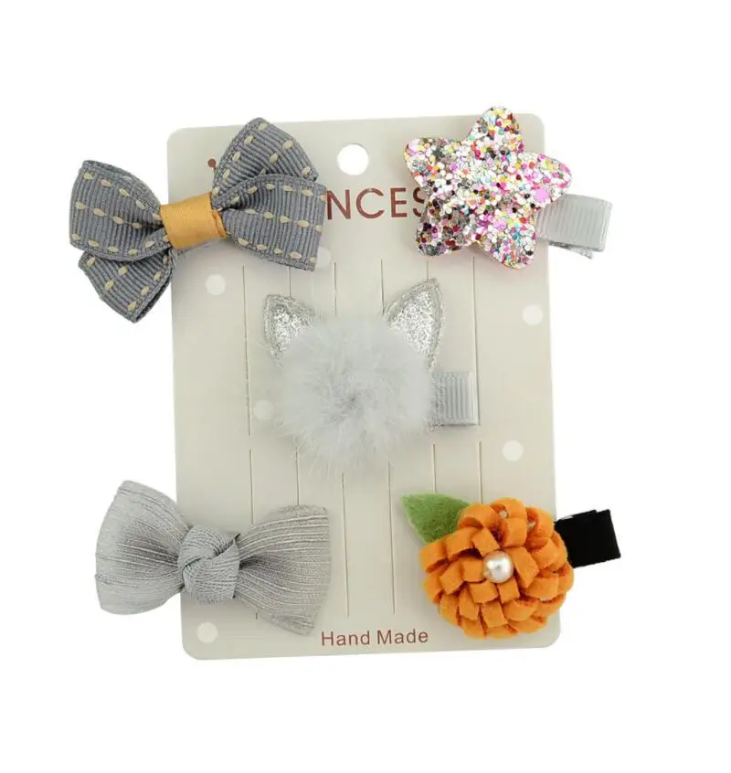 1 комплект милый бант для девочек Дети цветов заколки волос Pin луки звезда заколка