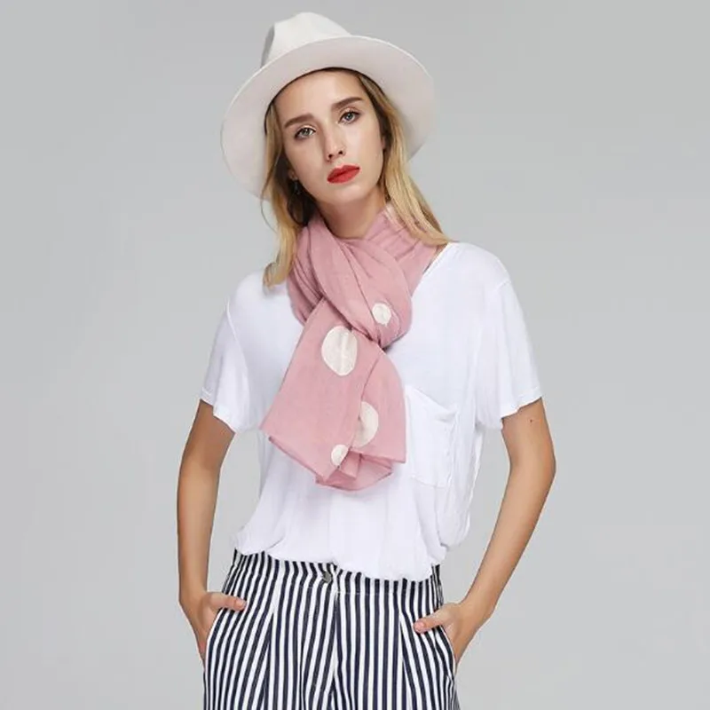 5 шт. женские хлопковые пашмины в горошек |