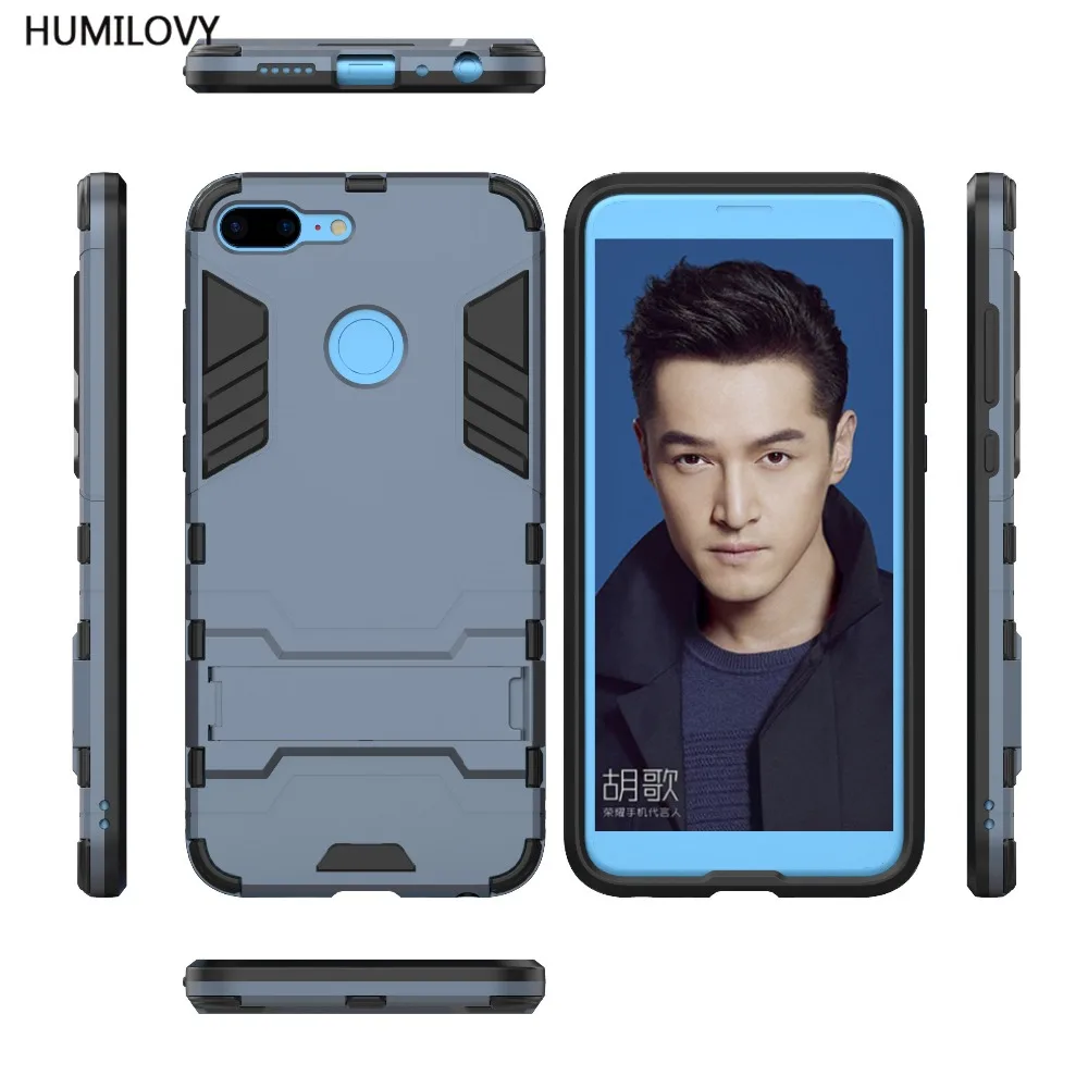 Для Huawei Honor 9 Lite чехол 5 65 &quotударопрочный ТПУ + ПК жесткий пластик с подставкой