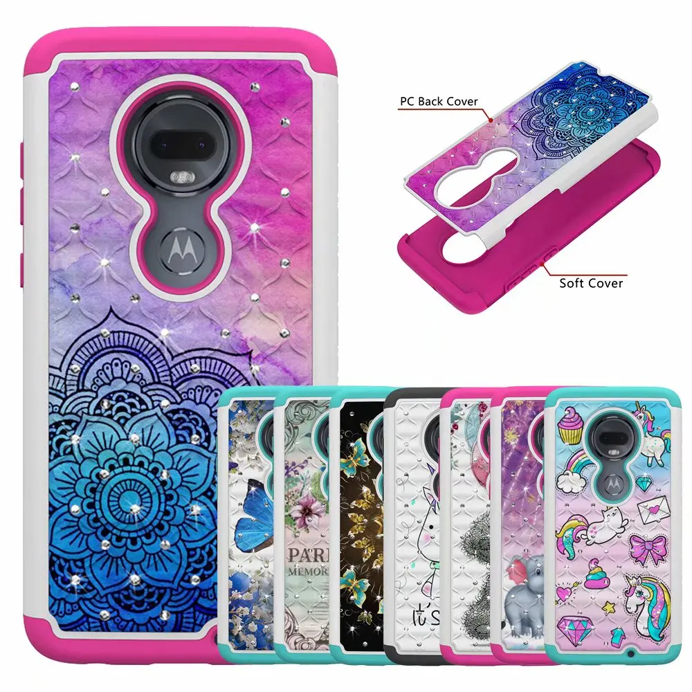 Shockproof Phone Case for Motorola Moto G7 G6 Durable PC TPU 2 Layers Hybrid Full Body Protect Anti-Knock Armor Shell |
