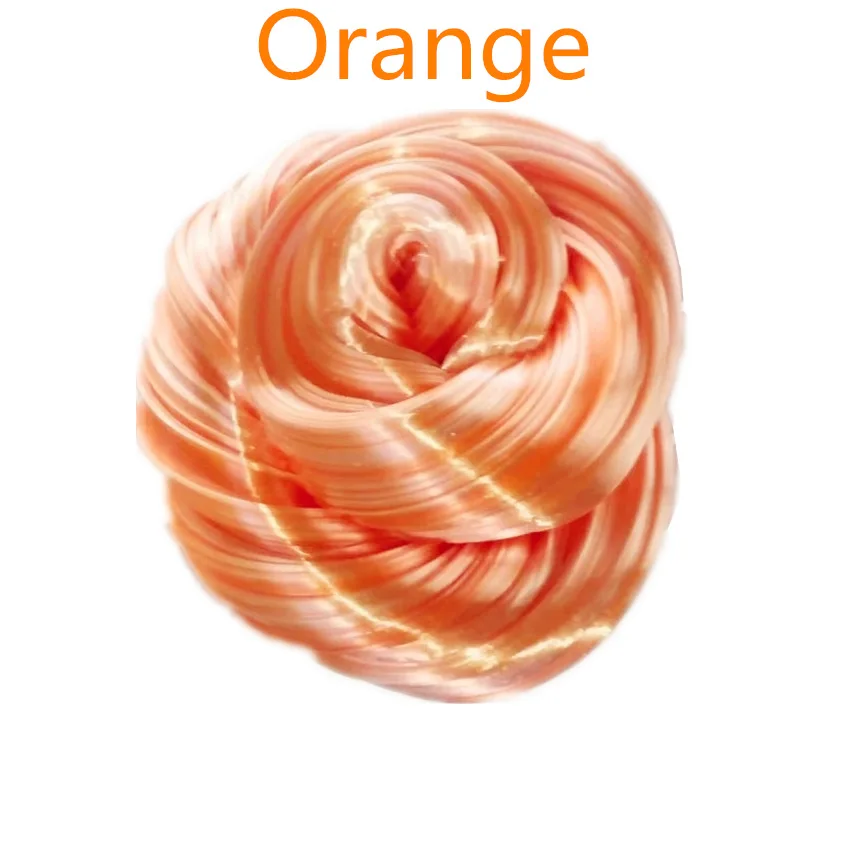 Orange Сделай Сам, креативный ручной контейнер для жевательной резинки, блестящая прозрачная Слизка, яркий светильник, глина, 4 цвета, прозрачные игрушки, детский набор для шпатлевки, подарки - Цвет: Orange