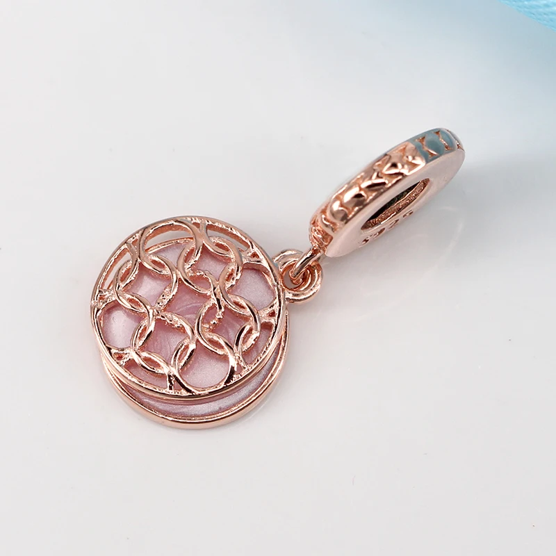 Authentic 100% 925 Sterling Silver Bead Charm Pattern Of Love Pendant Charms Rose Gold Fit Bracelets Women Diy Jewelry | Украшения и