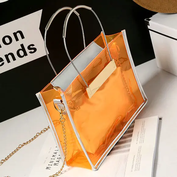 Для женщин Сумки кошелек Однотонная повседневная обувь сумка желе кристалл