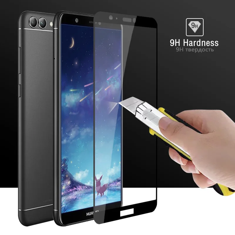 3D 9 H полная изогнутая Защитная пленка для экрана huawei P Smart 0 3 мм ультратонкая