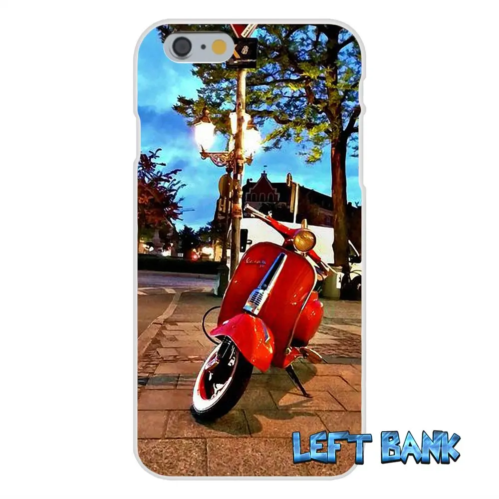 Vespa скутер мотоцикл Мягкий Силиконовый ТПУ Прозрачный чехол для Samsung Galaxy Note 3 4 5 S4 S5